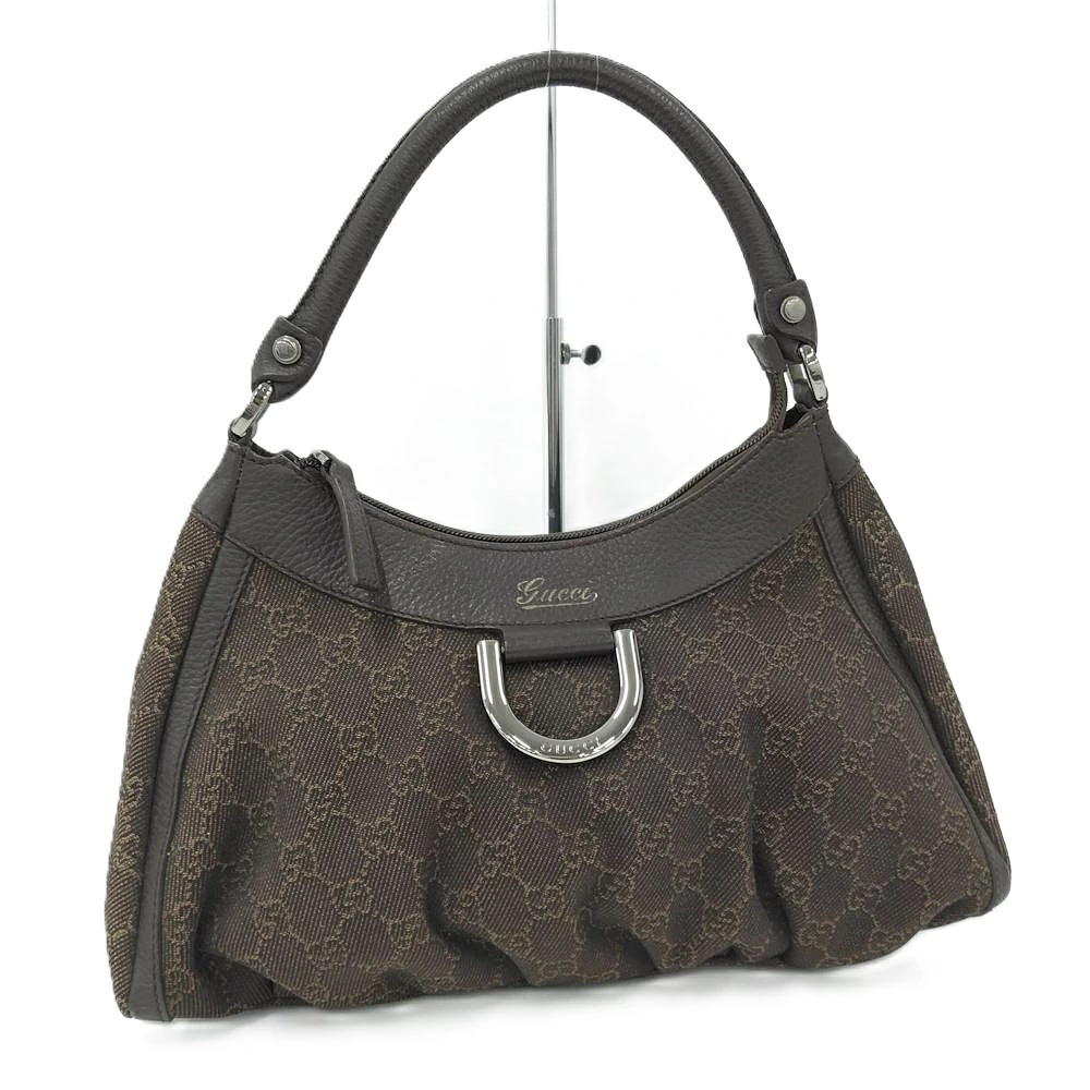 Gucci Handbag Abbey GG Canvas Leather Brown